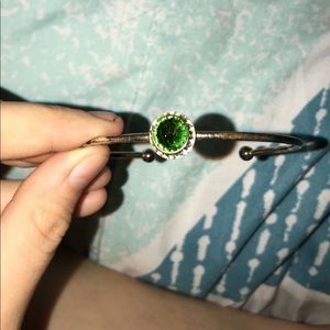 emerald green metal bracelet